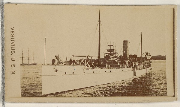 Allen & Ginter, Vesuvius, U.S.N., from the Famous Ships series (N50) for Virginia Brights Cigarettes