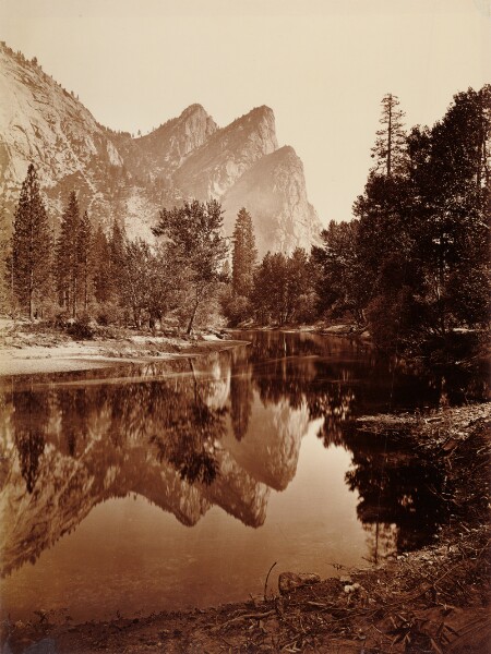 Carleton Watkins, Three Brothers, Yosemite Valley
