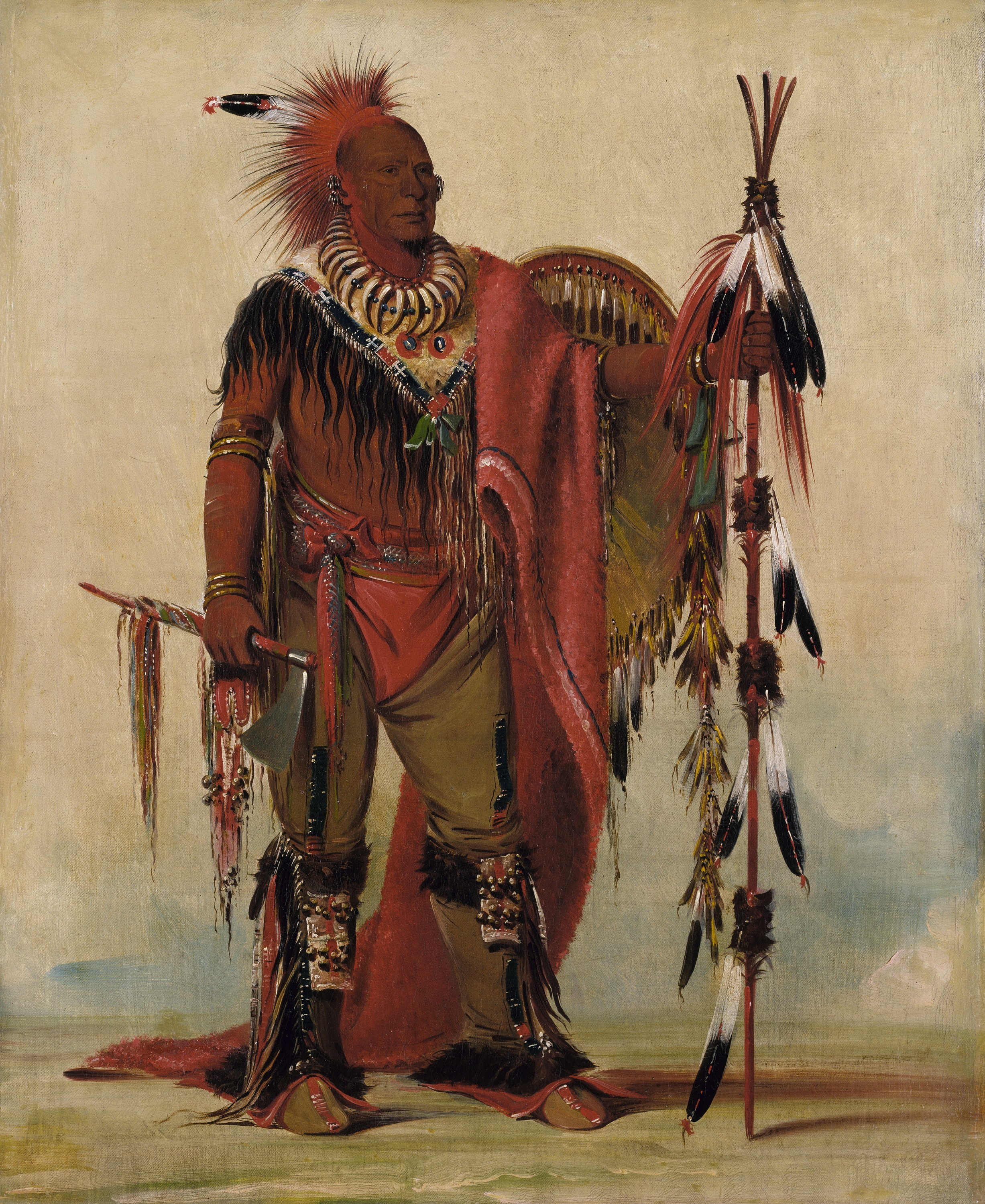 George Catlin, Kee-o-kúk, The Watchful Fox, Chief of the Tribe