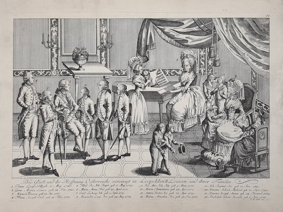 Anonym, Kaiser Leopold II. im Kreise seiner Familie