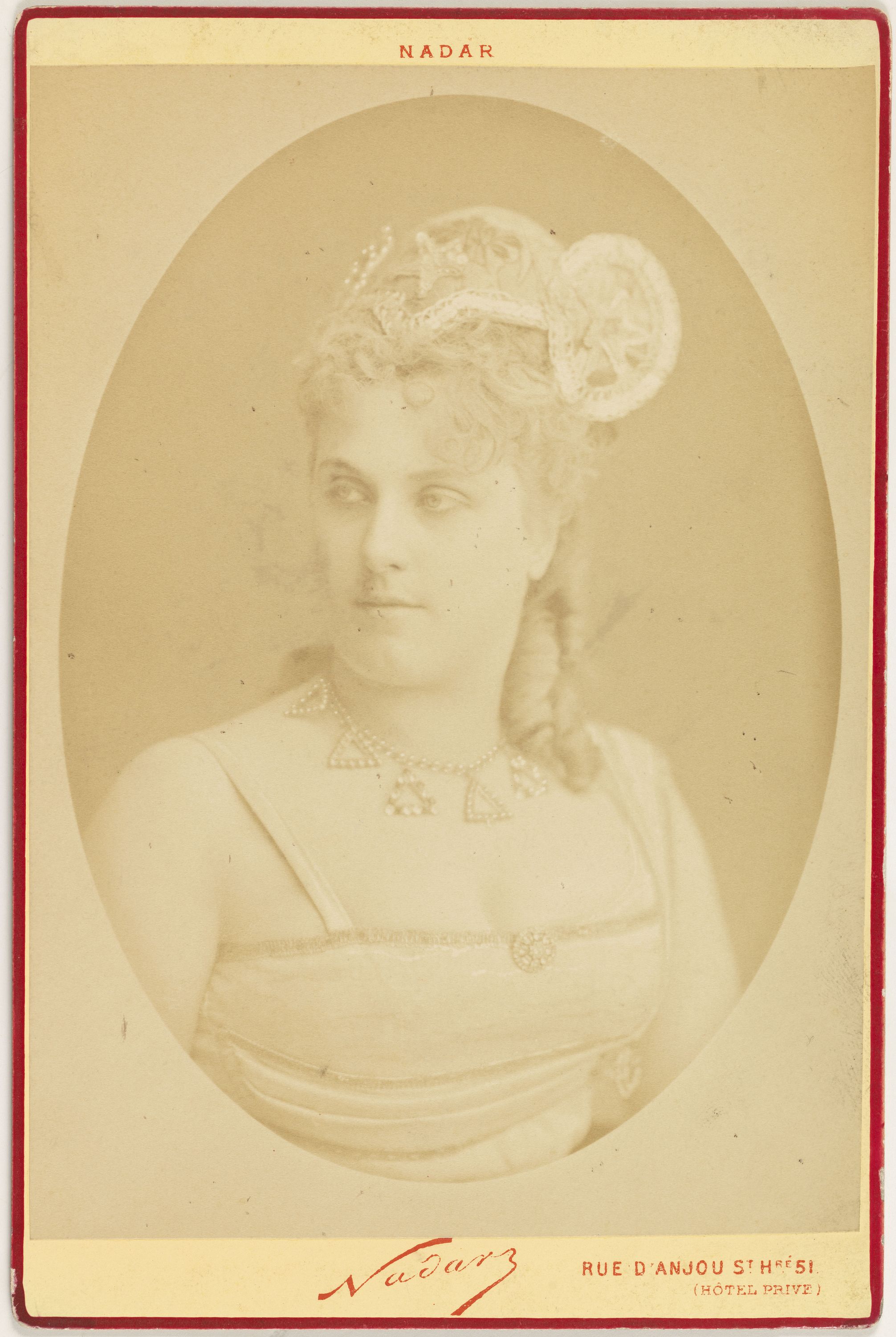 Atelier Nadar, Portrait de Bloemt, actrice