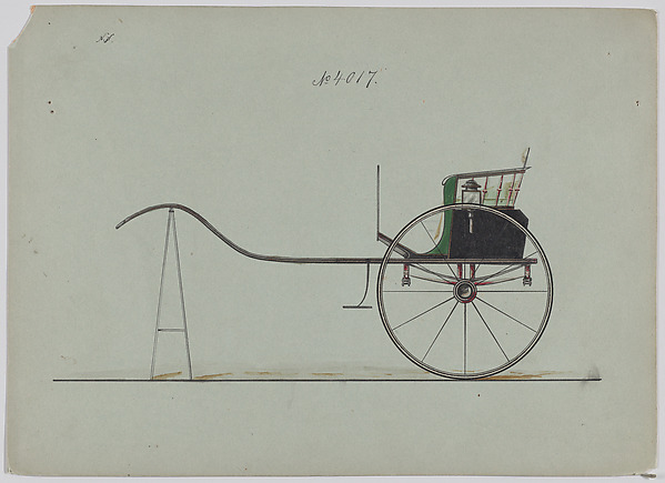 Brewster & Co., Design for Dog Cart or 2 Wheeler, no. 4017
