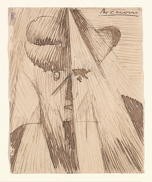 Umberto Boccioni, Head Against the Light (The Artist's Sister)