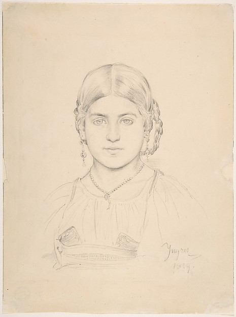 Jean Auguste Dominique Ingres, Bust of a Gypsy Girl