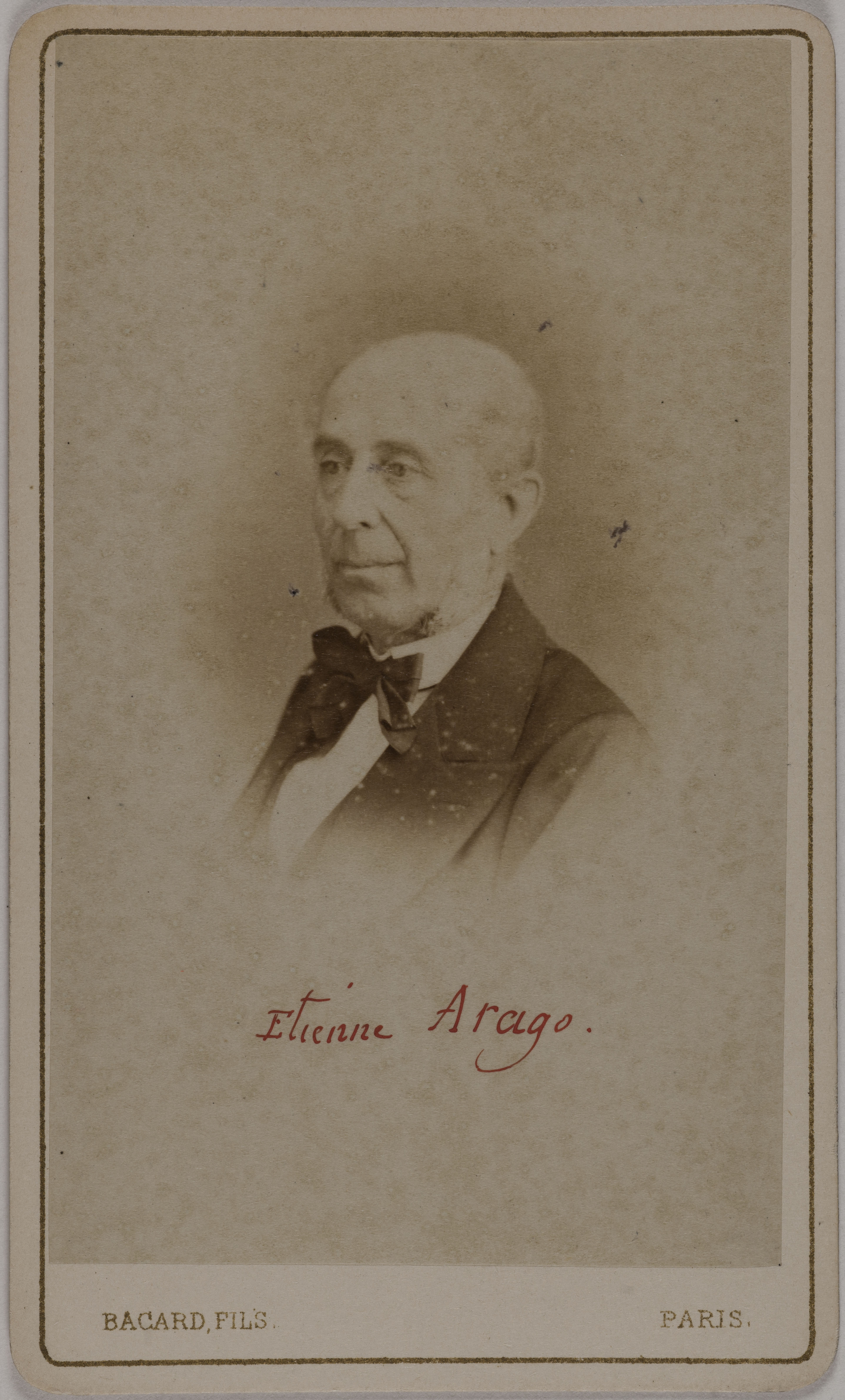 Bacard Fils, Portrait d'Etienne Arago, (1802-1892), (littérateur, homme politique)