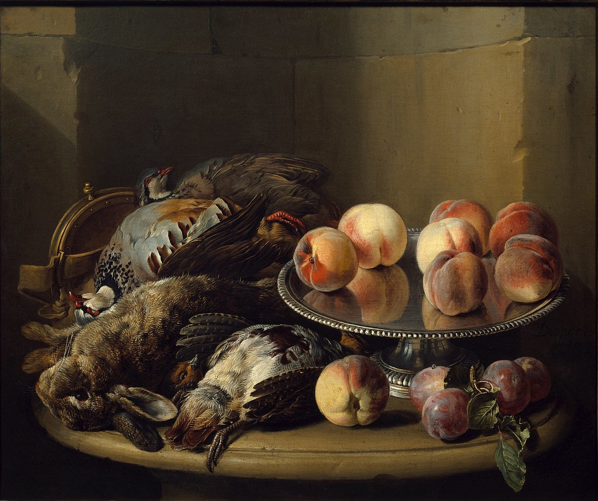 Alexandre-François Desportes, Nature morte à la coupe de pêche et au gibier