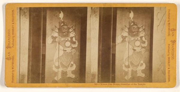 Eadweard J. Muybridge, Chinese Joss House. Guardian of the Temple.