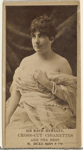 W. Duke, Sons & Co., Card Number 313, Maud Hewllen, from the Actors and Actresses series (N145-3) issued by Duke Sons & Co. to promote Cross Cut Cigarettes