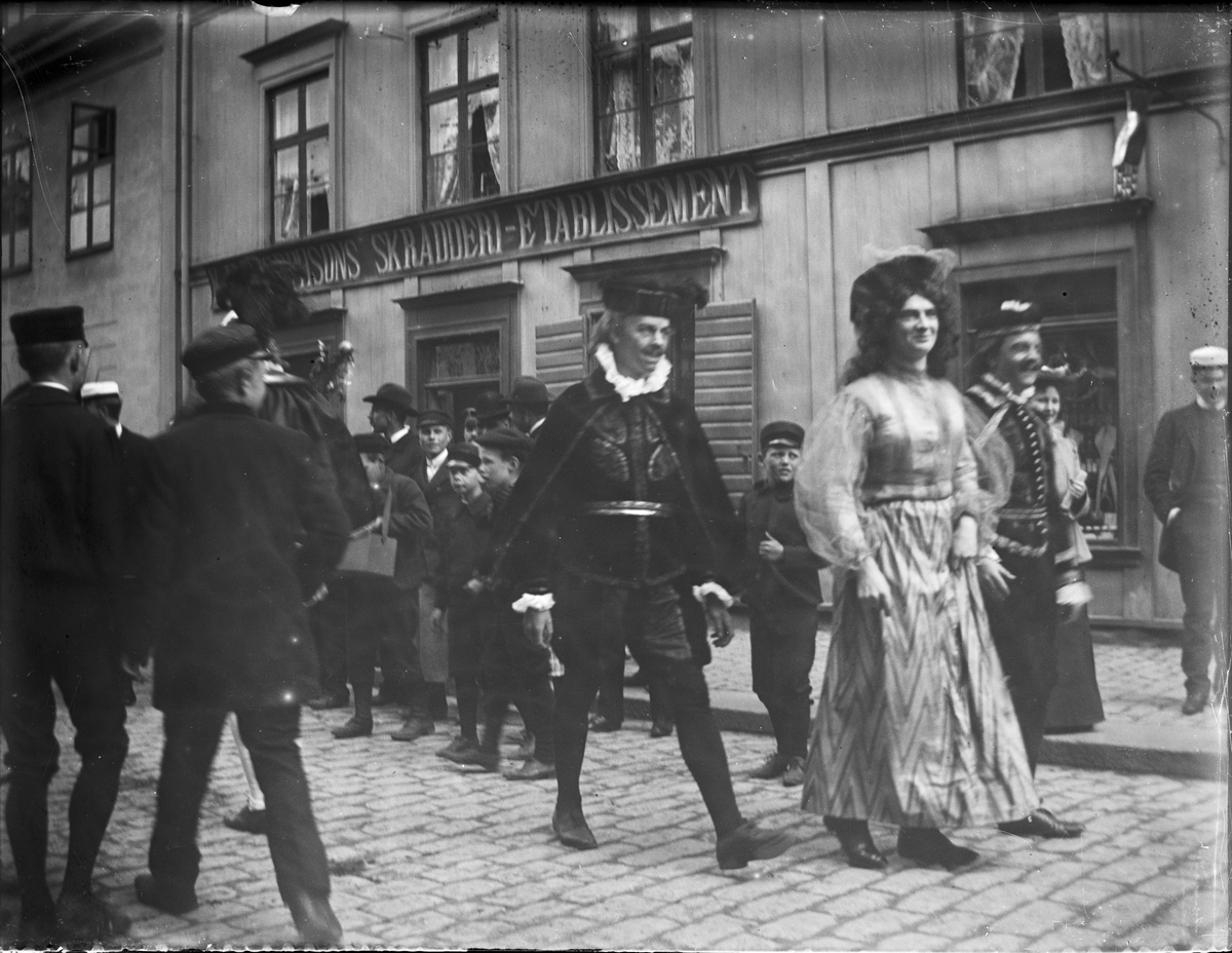 Okänd,, Maskeradtåg, Drottninggatan, Uppsala