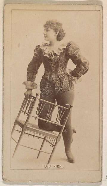 Kinney Brothers Tobacco Company, Lou Rich, from the Actresses series (N245) issued by Kinney Brothers to promote Sweet Caporal Cigarettes