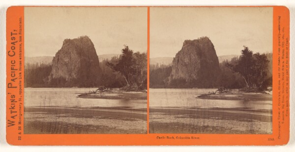 Carleton Watkins, Castle Rock, Columbia River.