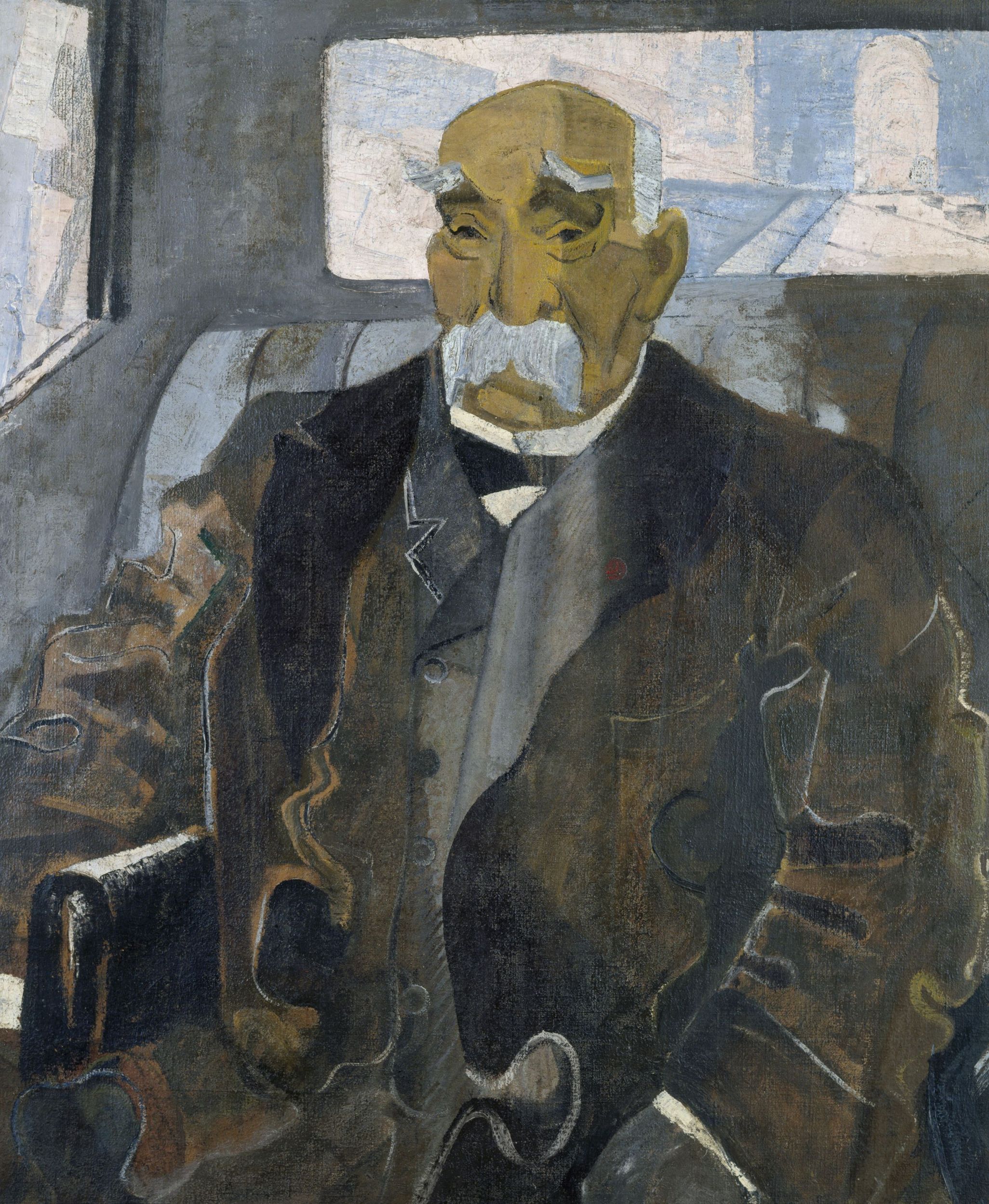 Emmanuel Gondouin, Georges Clemenceau (1841-1929), assis dans une voiture descendant les Champs-Élysées
