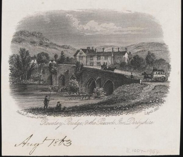 Unknown, Rowsley Bridge, & the Peacock Inn, Derbyshire