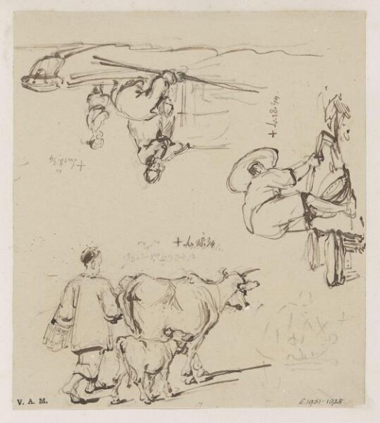 George Chinnery, Three figure drawings