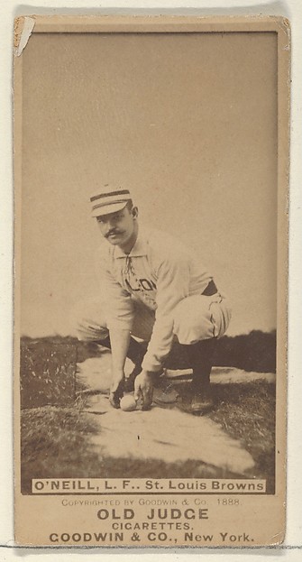 Goodwin & Company, James Edward "Tip" O'Neill, Left Field, St. Louis Browns, from the Old Judge series (N172) for Old Judge Cigarettes