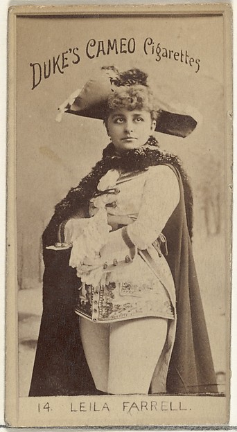 W. Duke, Sons & Co., Card Number 14, Leila Farrell, from the Actors and Actresses series (N145-4) issued by Duke Sons & Co. to promote Cameo Cigarettes