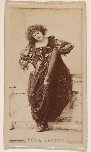 Kinney Brothers Tobacco Company, Lola Yberri, from the Actresses series (N245) issued by Kinney Brothers to promote Sweet Caporal Cigarettes