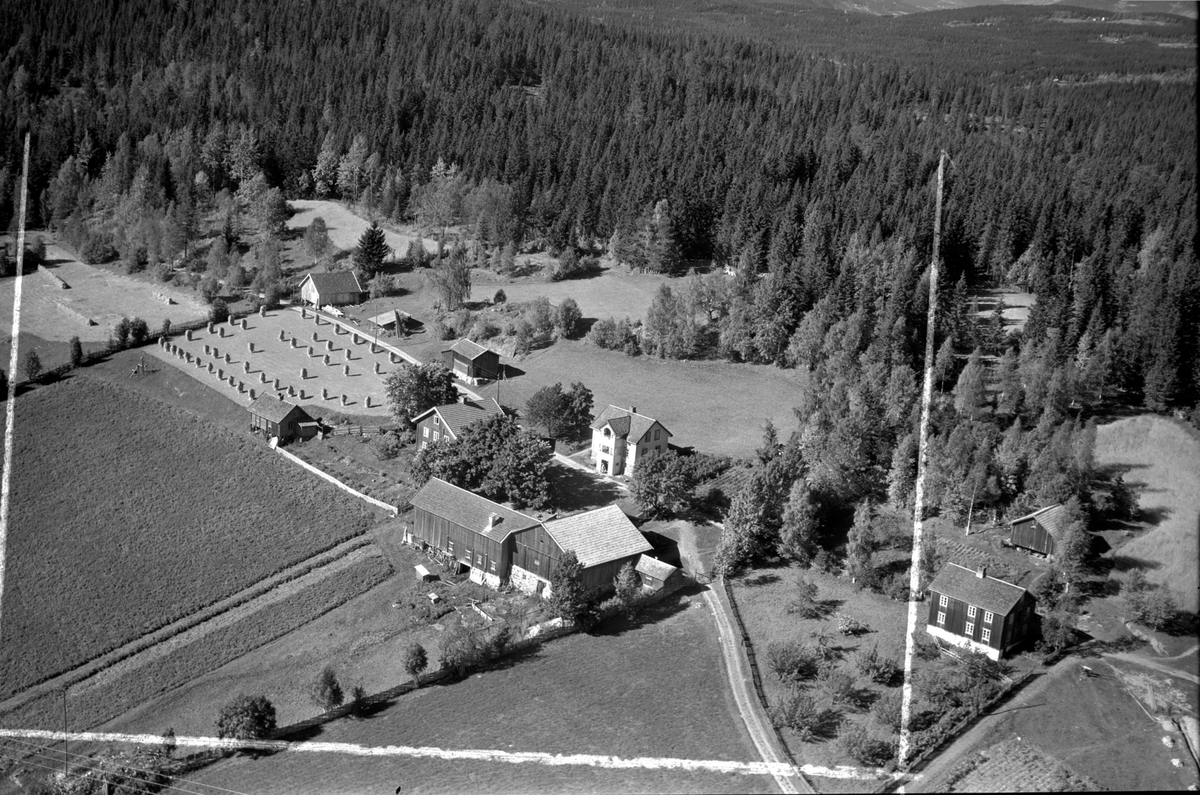 Anno Domkirkeodden, Flyfoto av Åsen nordre, Brøttum, Ringsaker.