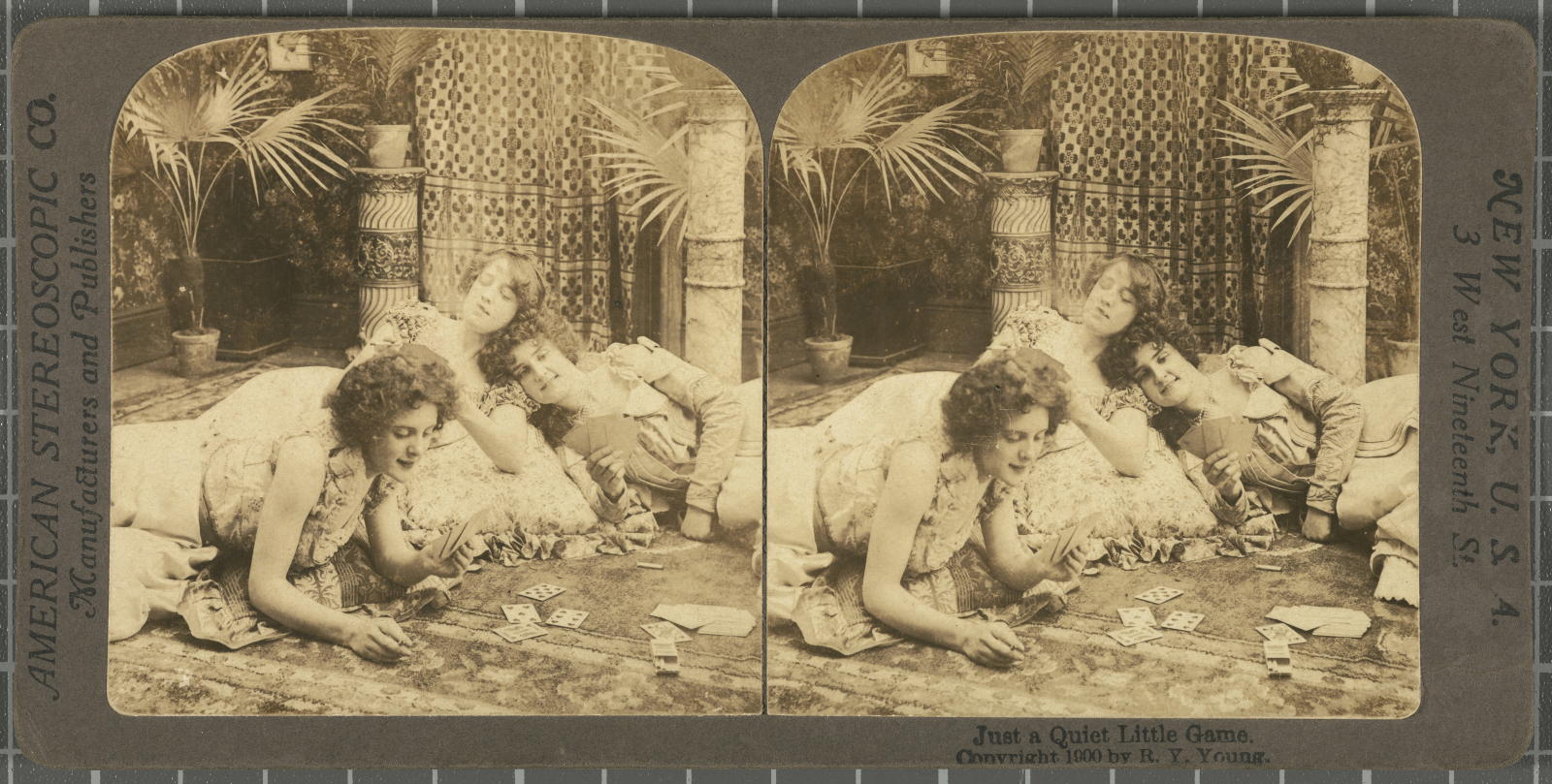 Desconegut, Just a Quiet Little Game Justificació del títol, títol inscrit American Stereoscopic Company