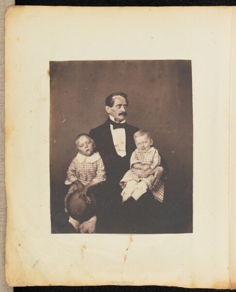 Jakob Höflinger, [Portrait of a man with two children]
