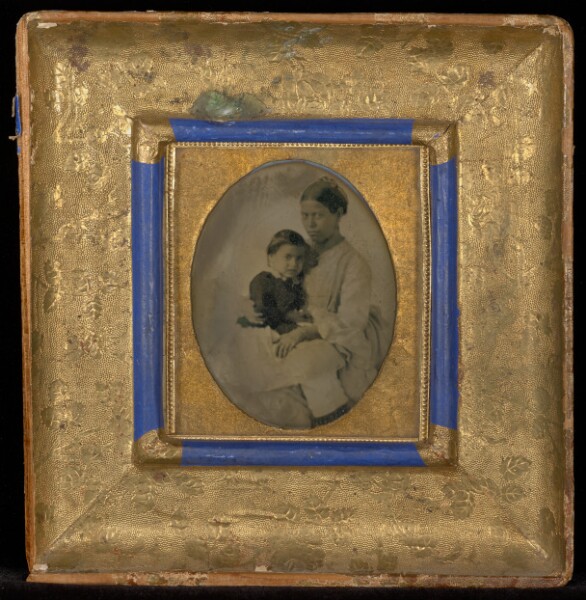 Unknown, [Portrait of a Young Woman and Child on her Lap]