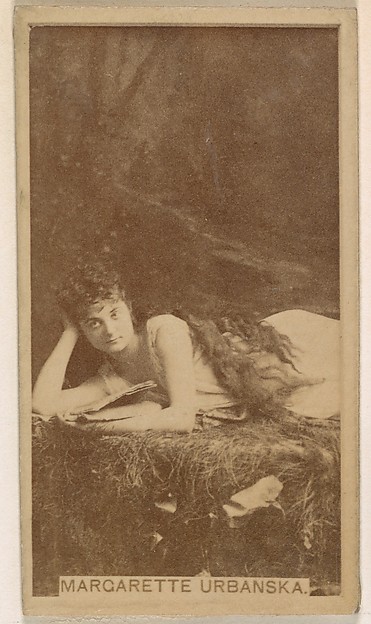 Kinney Brothers Tobacco Company, Margarette Urbanska, from the Actresses series (N245) issued by Kinney Brothers to promote Sweet Caporal Cigarettes