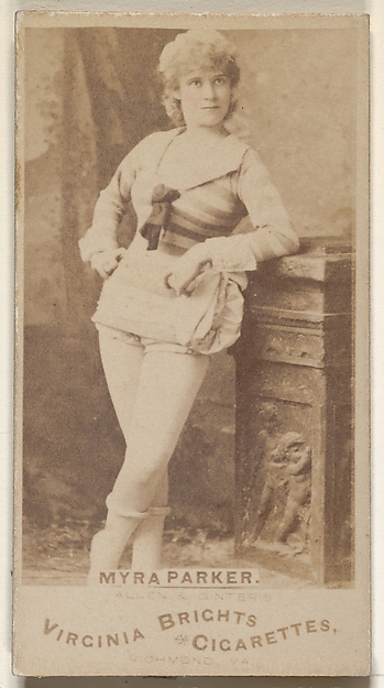 Allen & Ginter, Myra Parker, from the Actors and Actresses series (N45, Type 1) for Virginia Brights Cigarettes