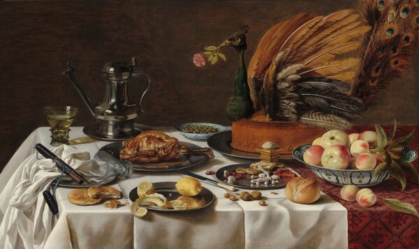 Pieter Claesz, Still Life with Peacock Pie