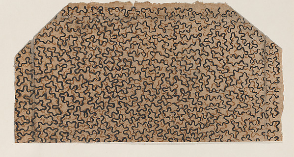 Anonymous, Sheet with overall pattern of squiggly lines