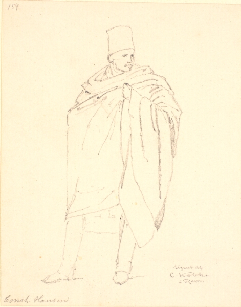 Christen Købke, Constantin Hansen, stående, hel figur
