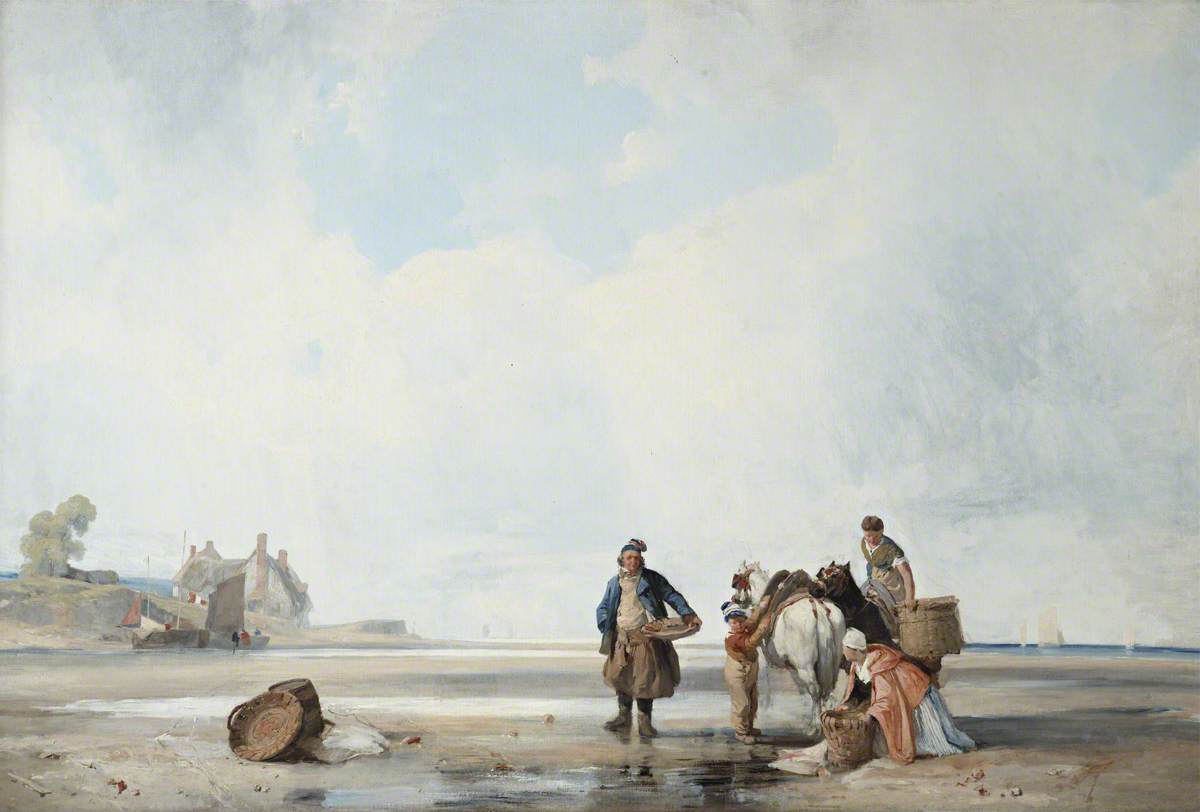 Richard Parkes Bonington, Coastal Scene of Northern France