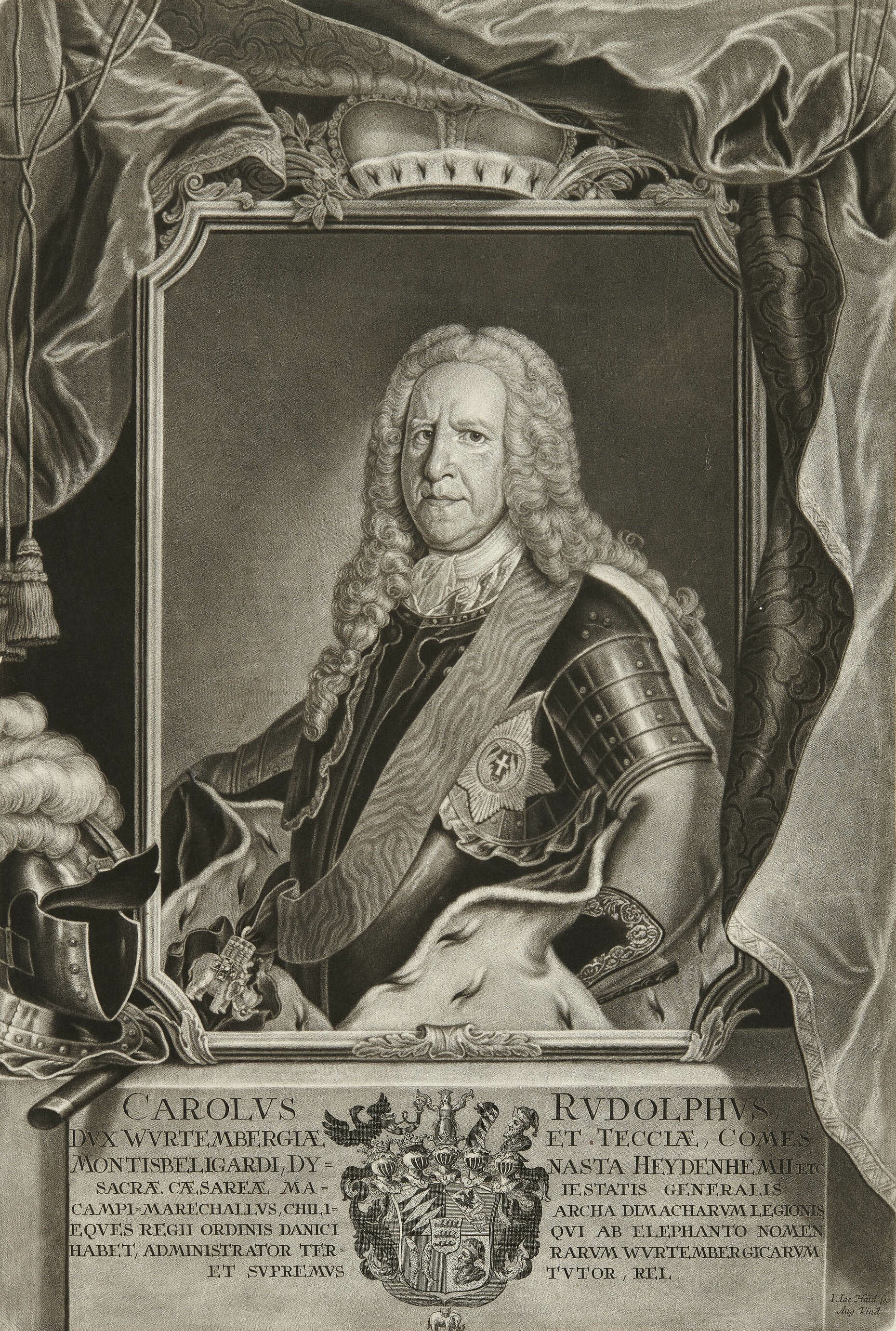 Johann Jacob Haid, Bildnis Carl Rudolf von Württemberg-Neuenstadt