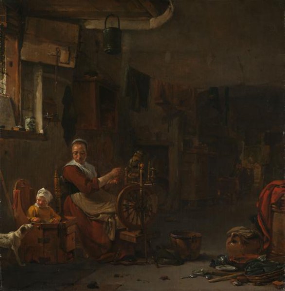 Thomas Wijck, Peasant Woman Spinning