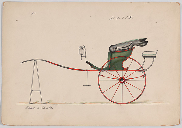 Brewster & Co., Design for Dog Cart or 2 Wheeler, no. 4115