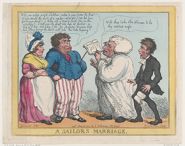 Thomas Rowlandson, A Sailor's Marriage