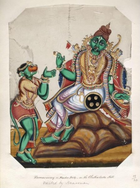 Unknown, One of twenty mica paintings depicting Hindu deities and festival processions with decorated cars.