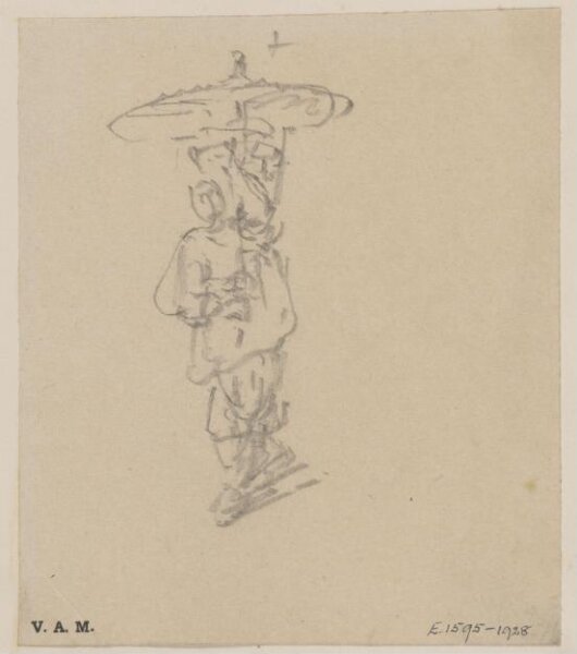 George Chinnery, A Chinese figure with a parasol