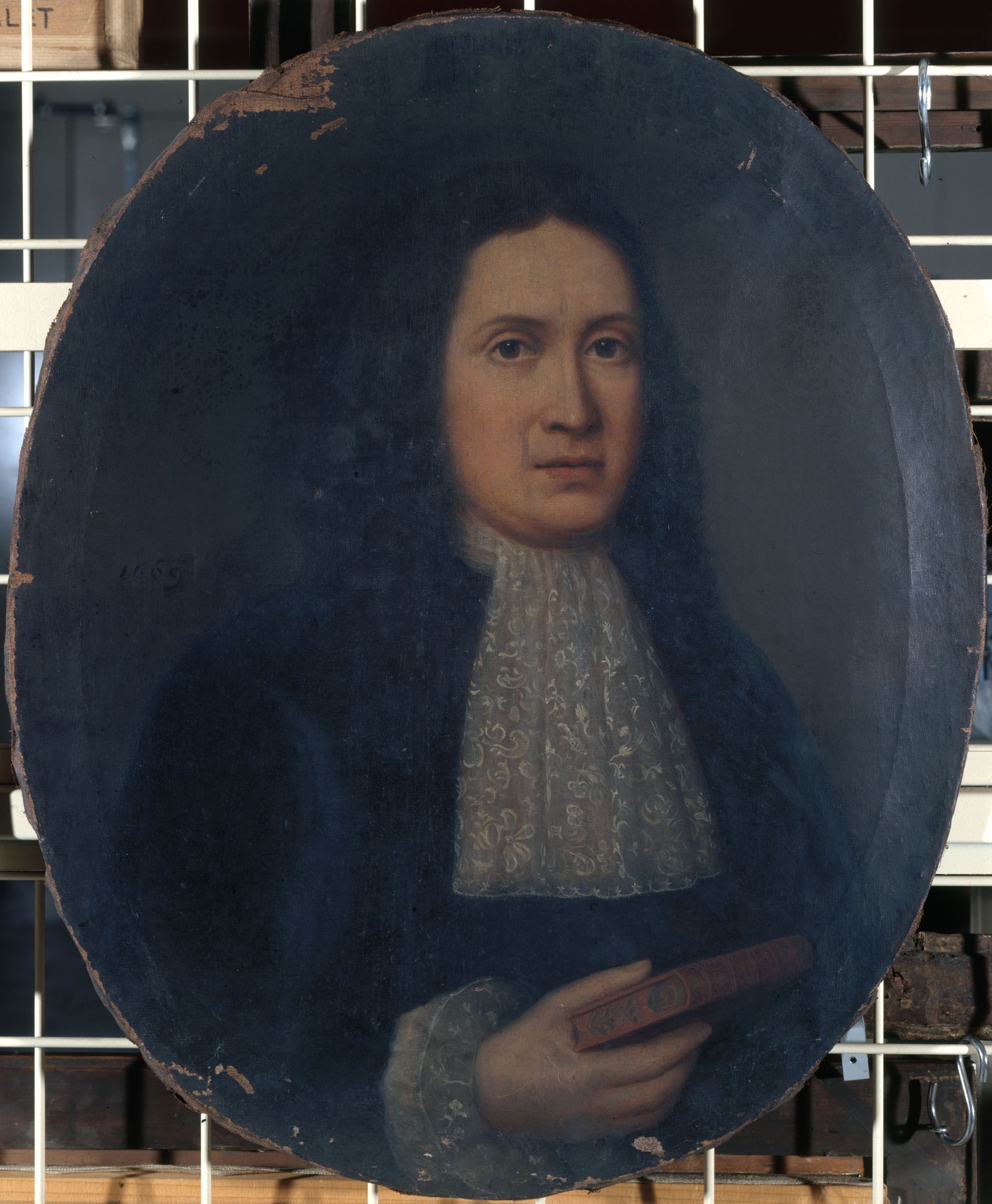 Anonyme, Portrait de Georges Ducastin, libraire et relieur rue d'Ecosse (vers 1700).
