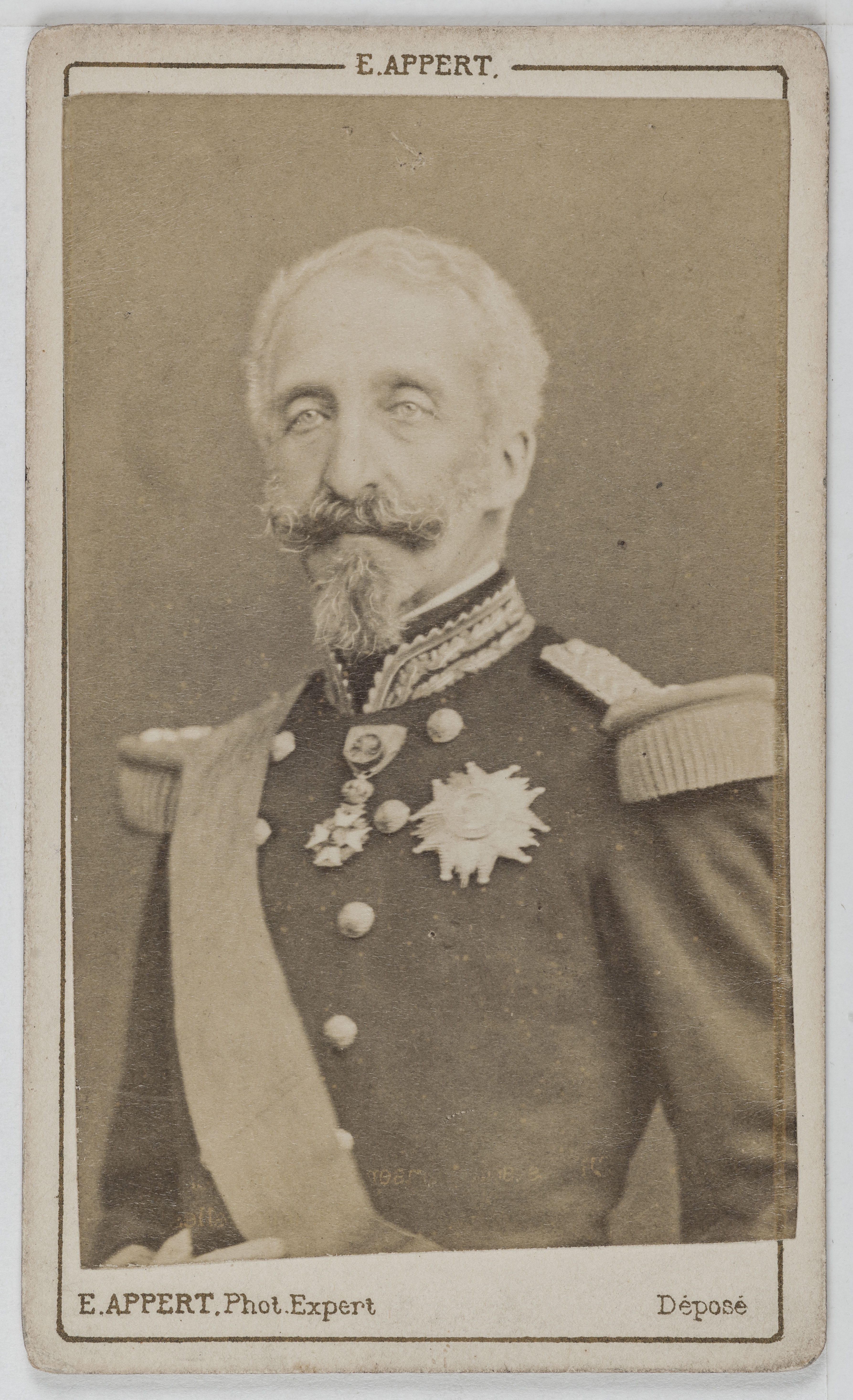 Ernest Charles Appert, Portrait de Louis Charles d'Orléans (1814-1896), duc de Nemours, deuxième fils du roi Louis-Philippe et lieutenant général.