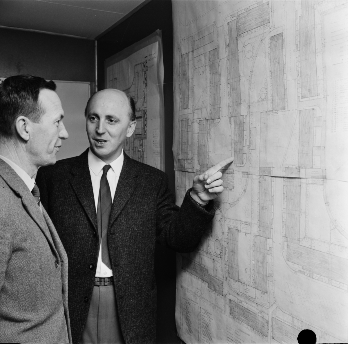 Uppsala-Bild, Construction Engineers in Work, Uppsala 1963