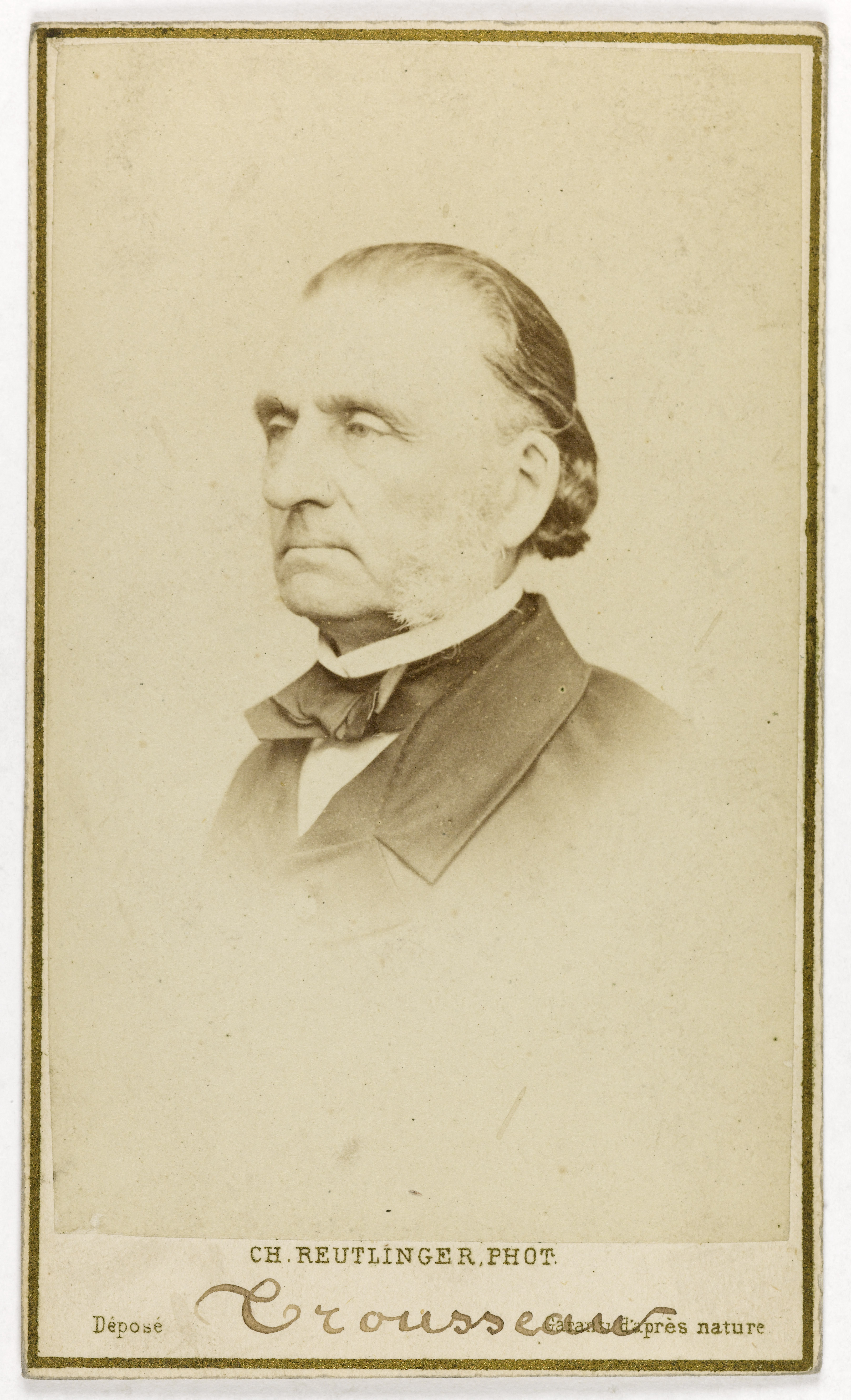 Charles Reutlinger, Portrait d'Armand Trousseau (1801-1867), médecin, professeur de clinique médicale à l'Hôtel-Dieu, membre de l'Académie de médecine