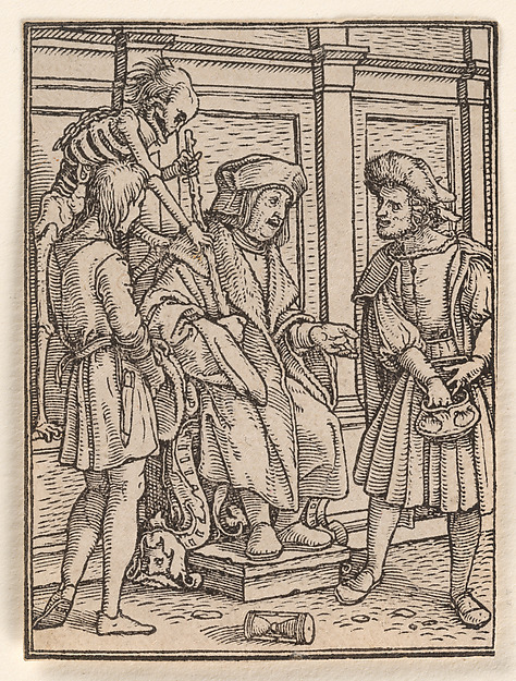 Hans Holbein the Younger, The Judge, from "The Dance of Death"