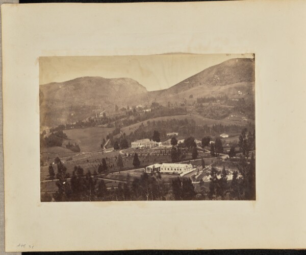 Unknown, [Panoramic view of a hilly landscape, India]