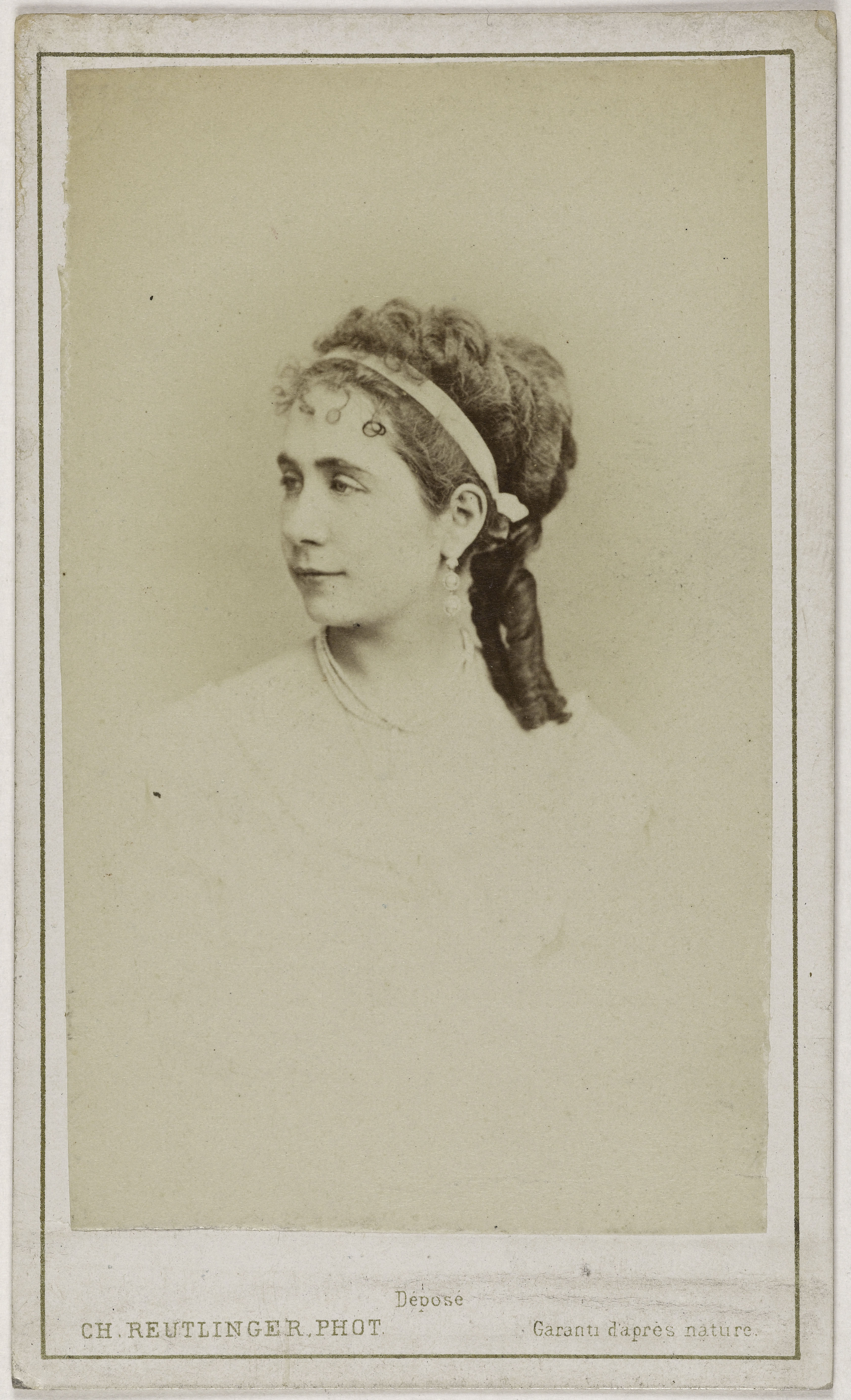 Charles Reutlinger, Portrait de Léonie Delahaye (épouse Borelli) (1842- ), (actrice)