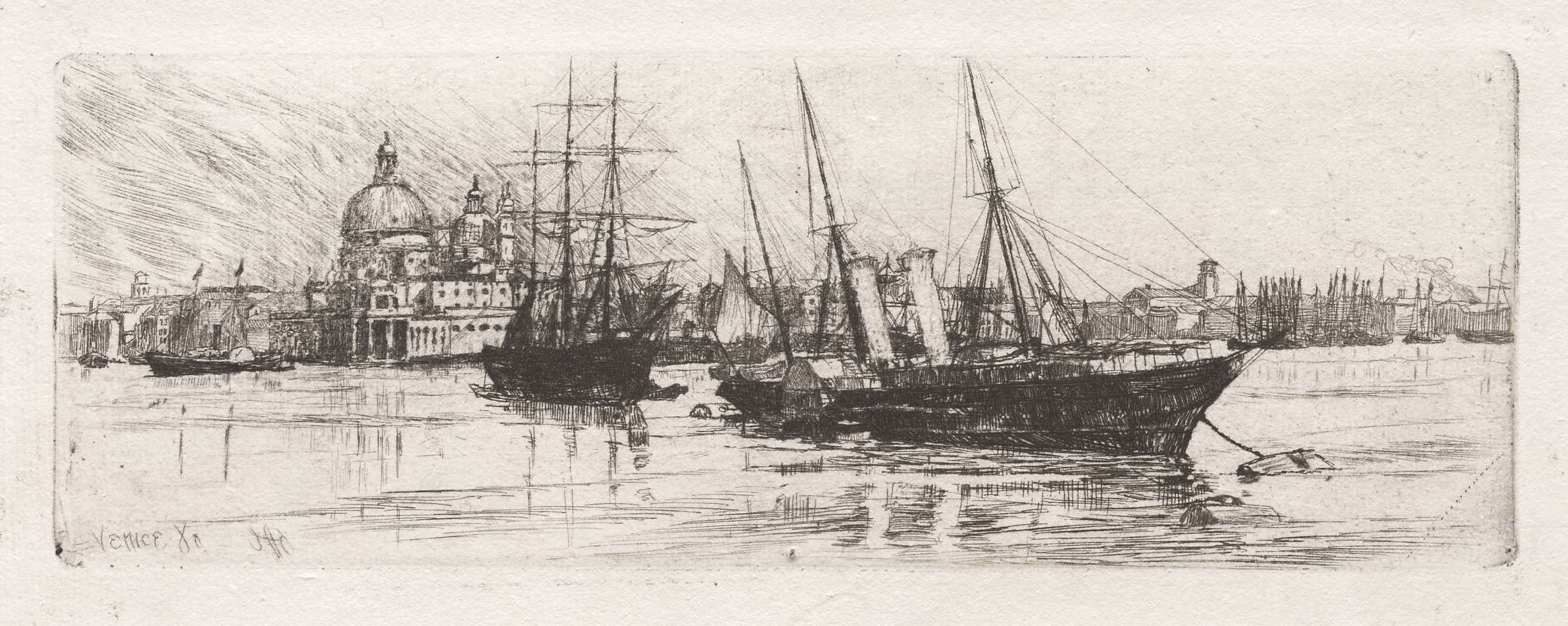 Otto H. Bacher, Two Boats, Venice