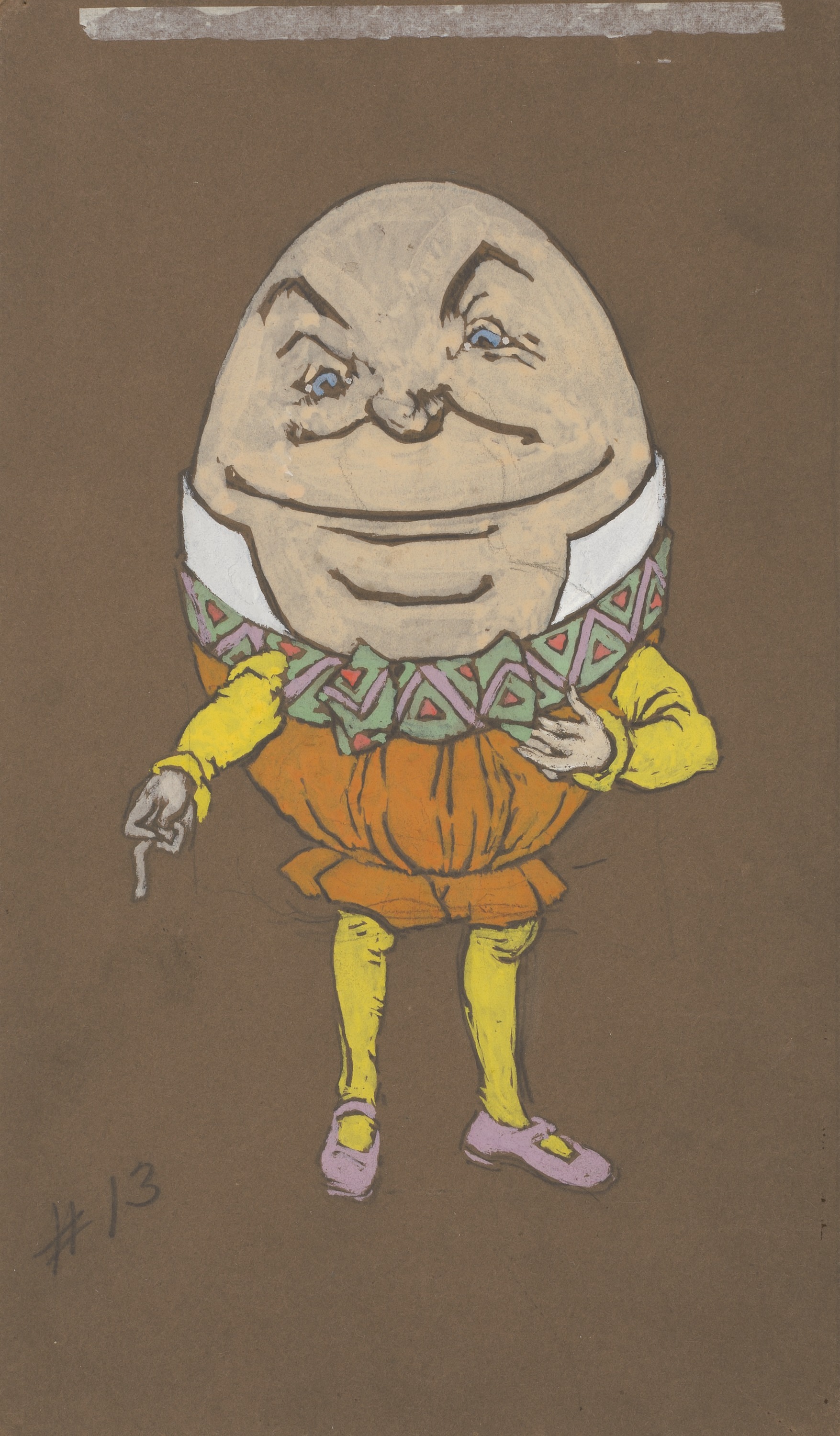 William Penhallow Henderson, Humpty Dumpty (costume design for Alice-in-Wonderland, 1915)