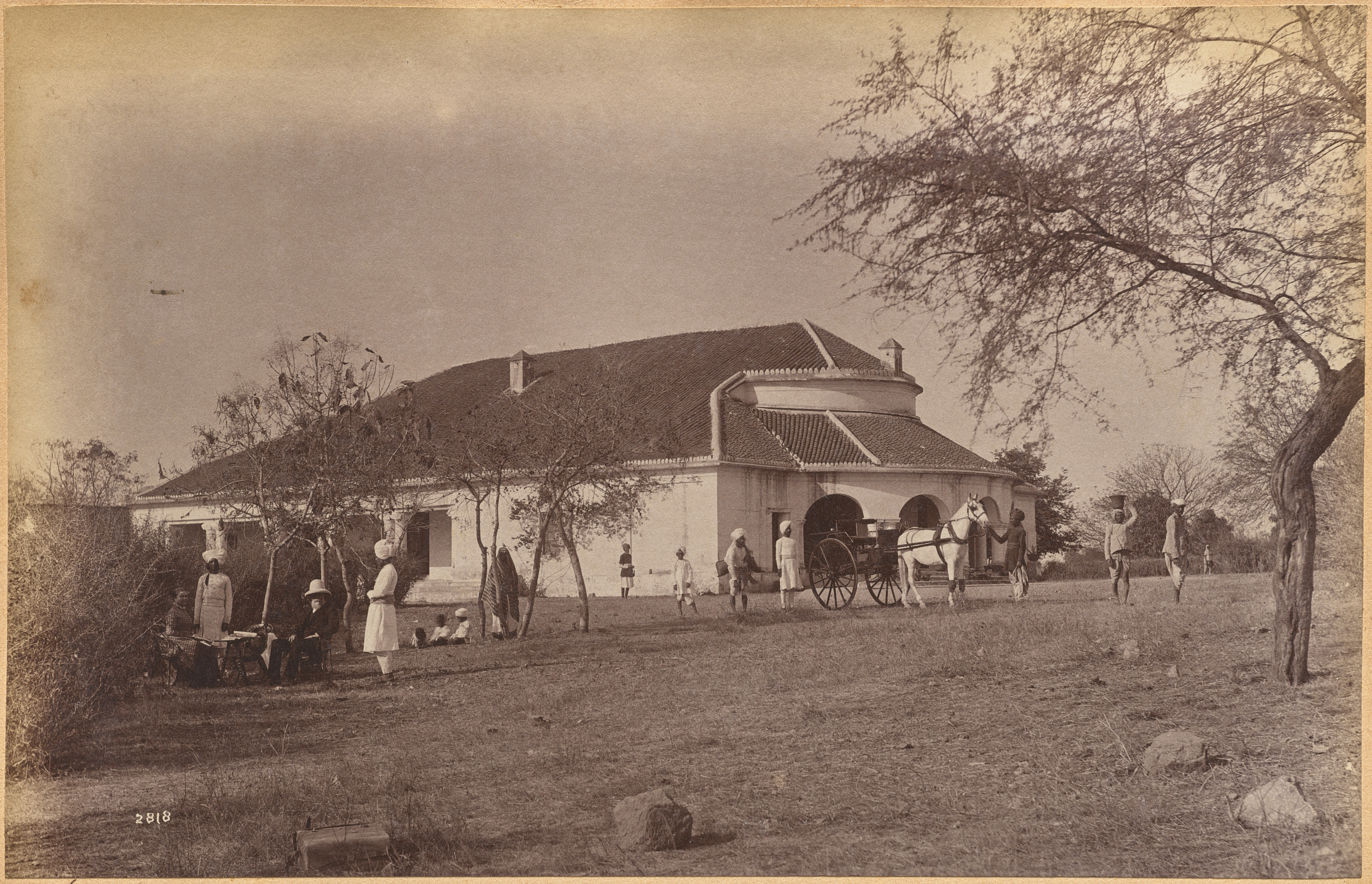 Raja Deen Dayal, Reverend Holcomb's Bungalow (verso, top)