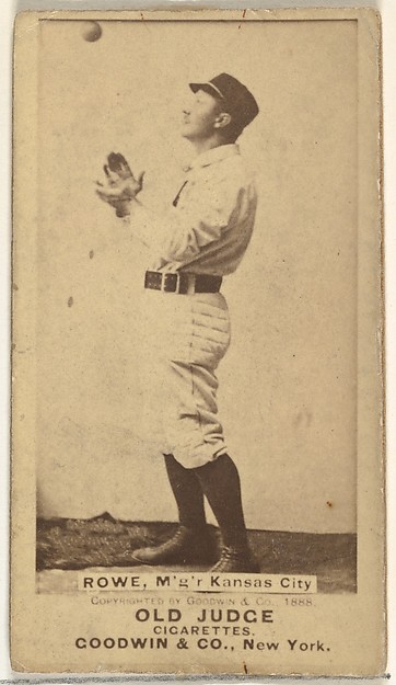Goodwin & Company, David Elwood "Dave" Rowe, Manager, Kansas City Cowboys, from the Old Judge series (N172) for Old Judge Cigarettes