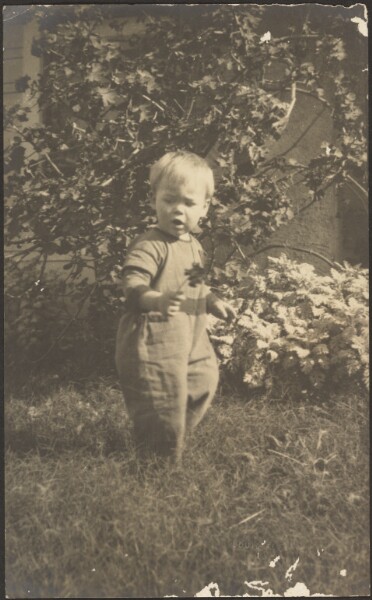 Louis Fleckenstein, [Portrait of a Child in Garden]