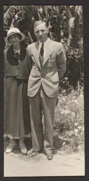 Louis Fleckenstein, [Man and Woman in Garden]